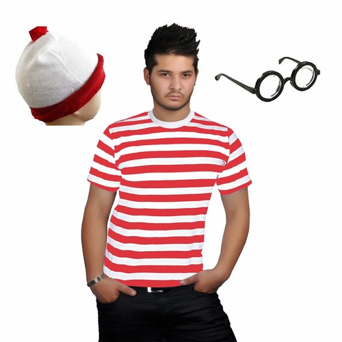 Mens boys where wally - where's, red