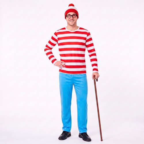 Men where wally costume - men`s, where`s